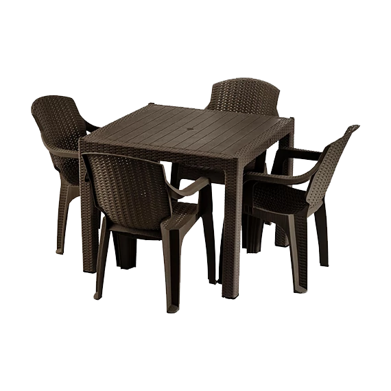 Kerti asztal RATTAN 90x90 CM WENGE