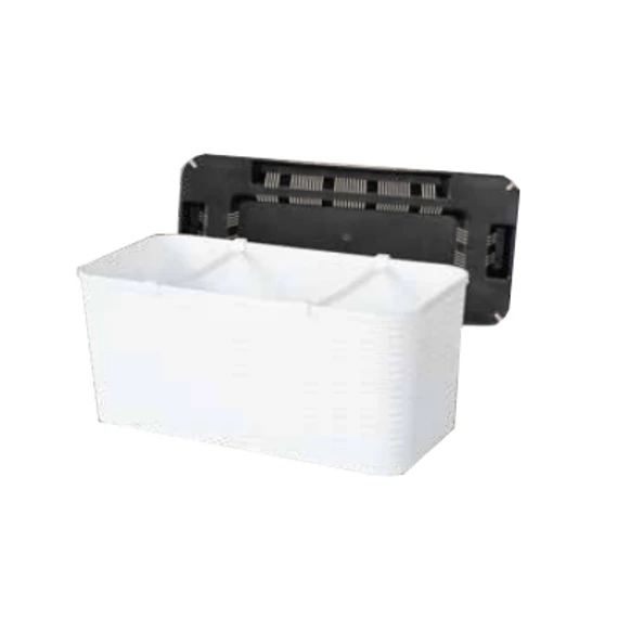 Virágláda RATTAN  (40 cm-es)  - FEHÉR