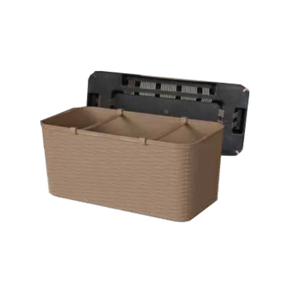 Virágláda RATTAN  (40 cm-es)  - KRÉM
