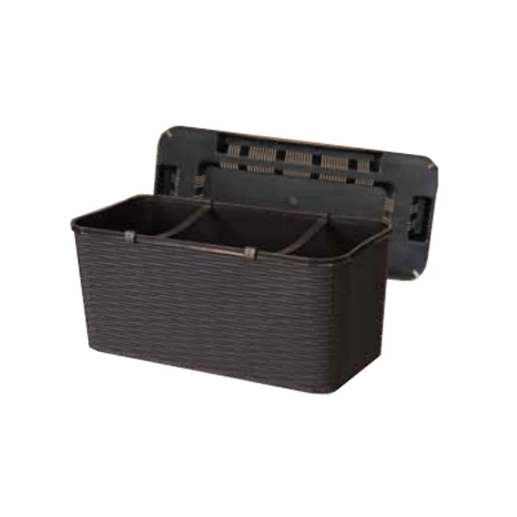 Virágláda RATTAN  (40 cm-es)  - Wenge